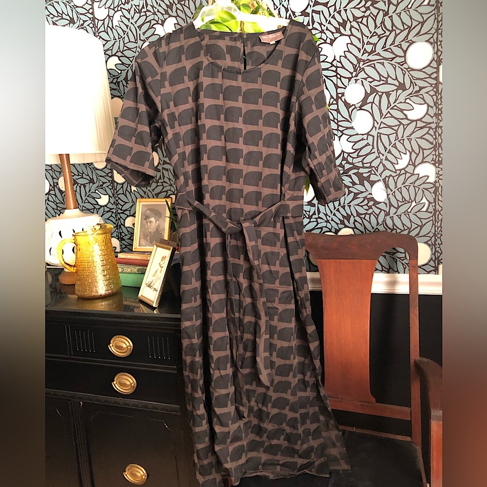 Geometric Print Bel Kazan Midi Dress